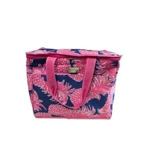 Lilly Pulitzer "Party Like a Pineapple" Insulated Market Cooler Bag - Navy &...